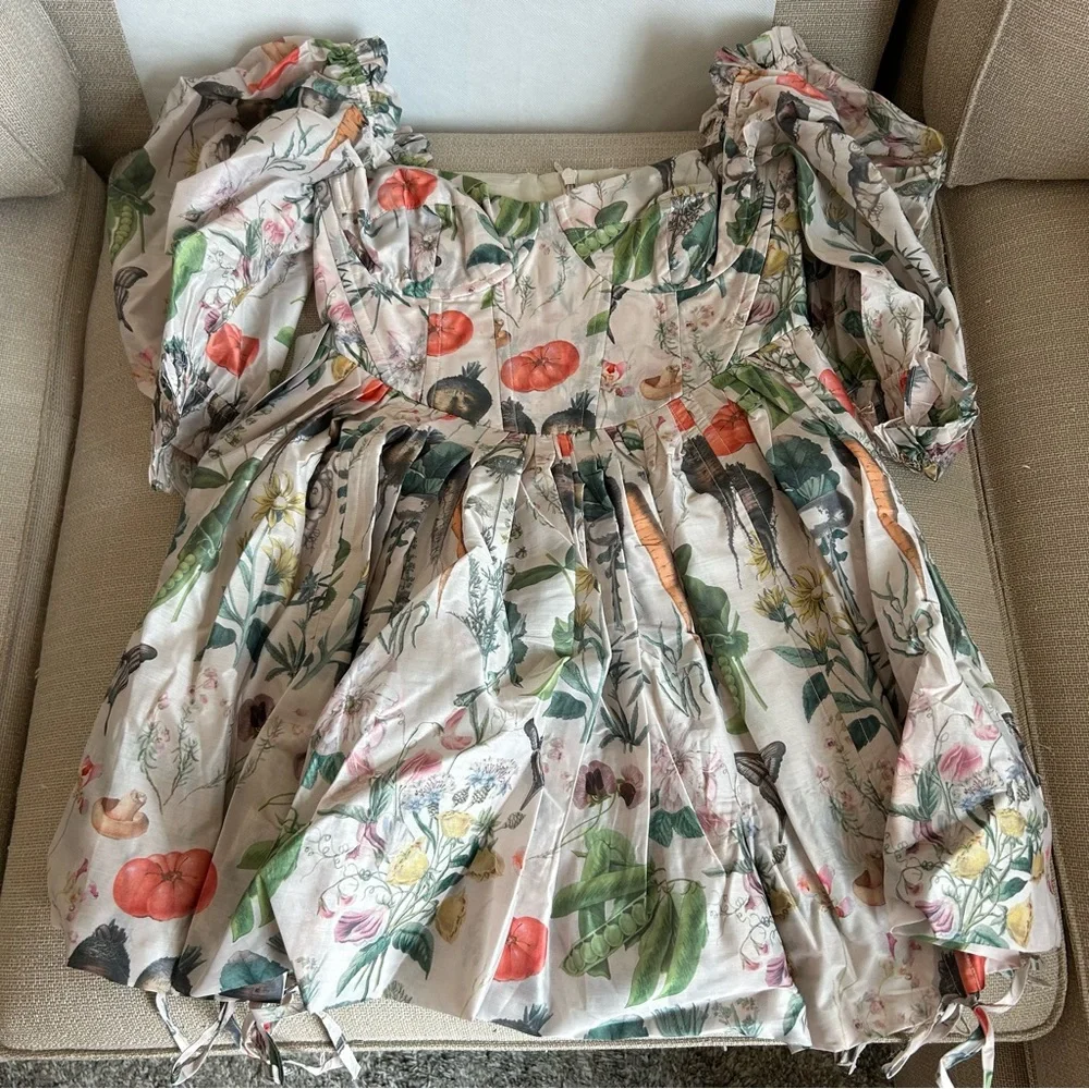 Floral Puff Sleeve Dress - Picture 7 of 13